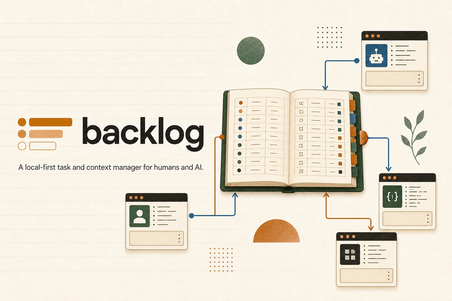 Backlog: a local-first task and context manager for humans and AI