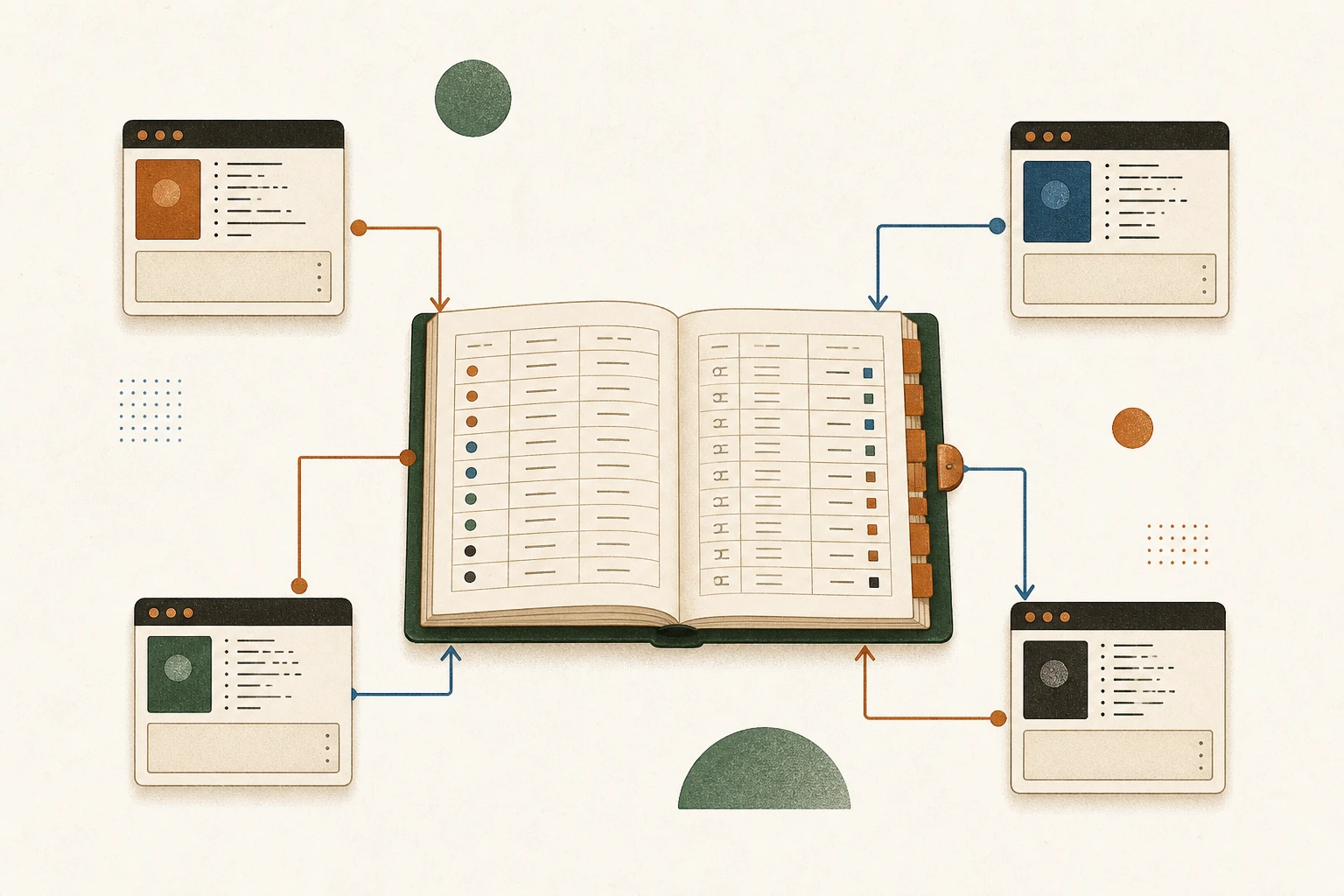 One Backlog database at the center, read and written by several AI agents